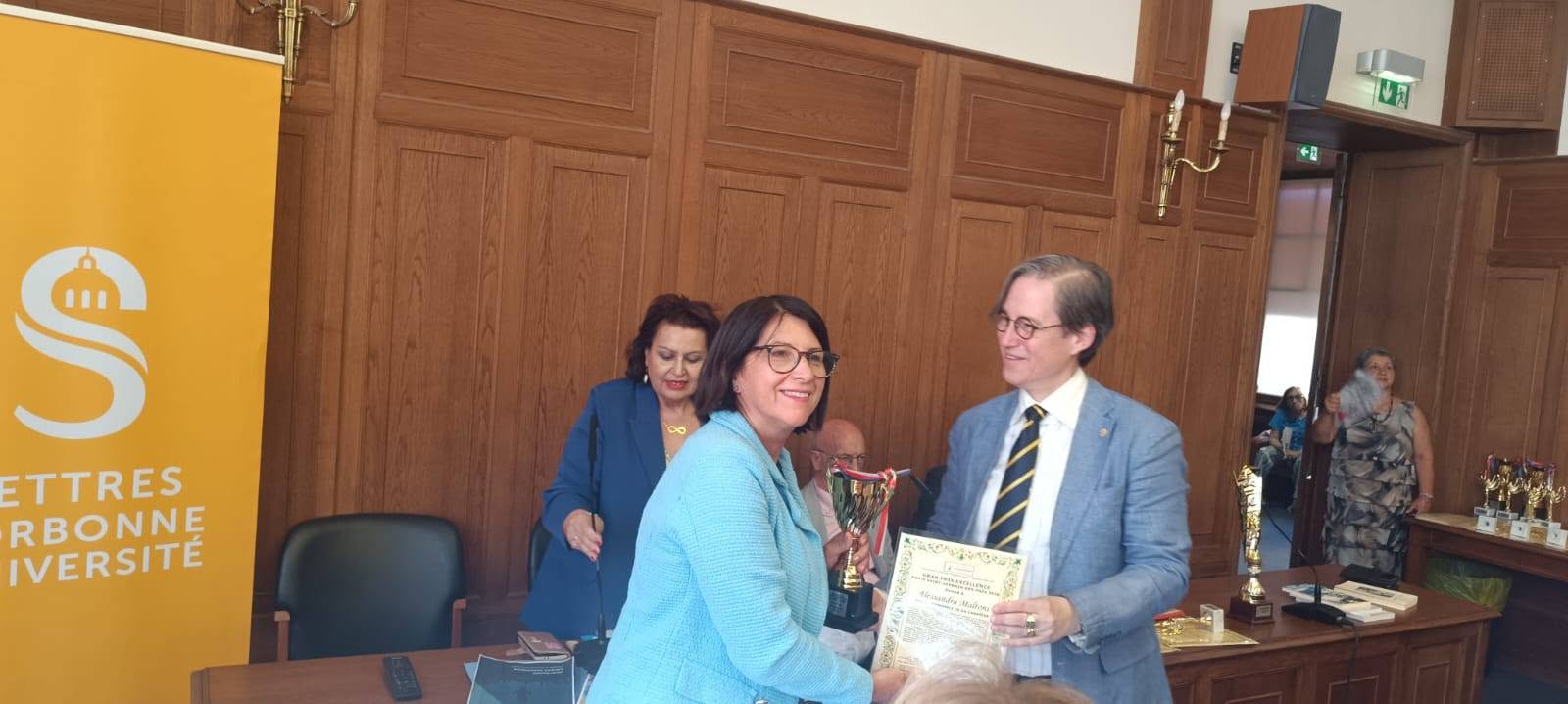 Alessandra Maltoni premiata alla Sorbona di Parigi