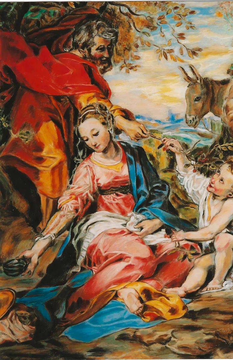 "Sacra Famiglia- Sosta nella fuga in Egitto da Federico Barocci( 1535- 1612)
