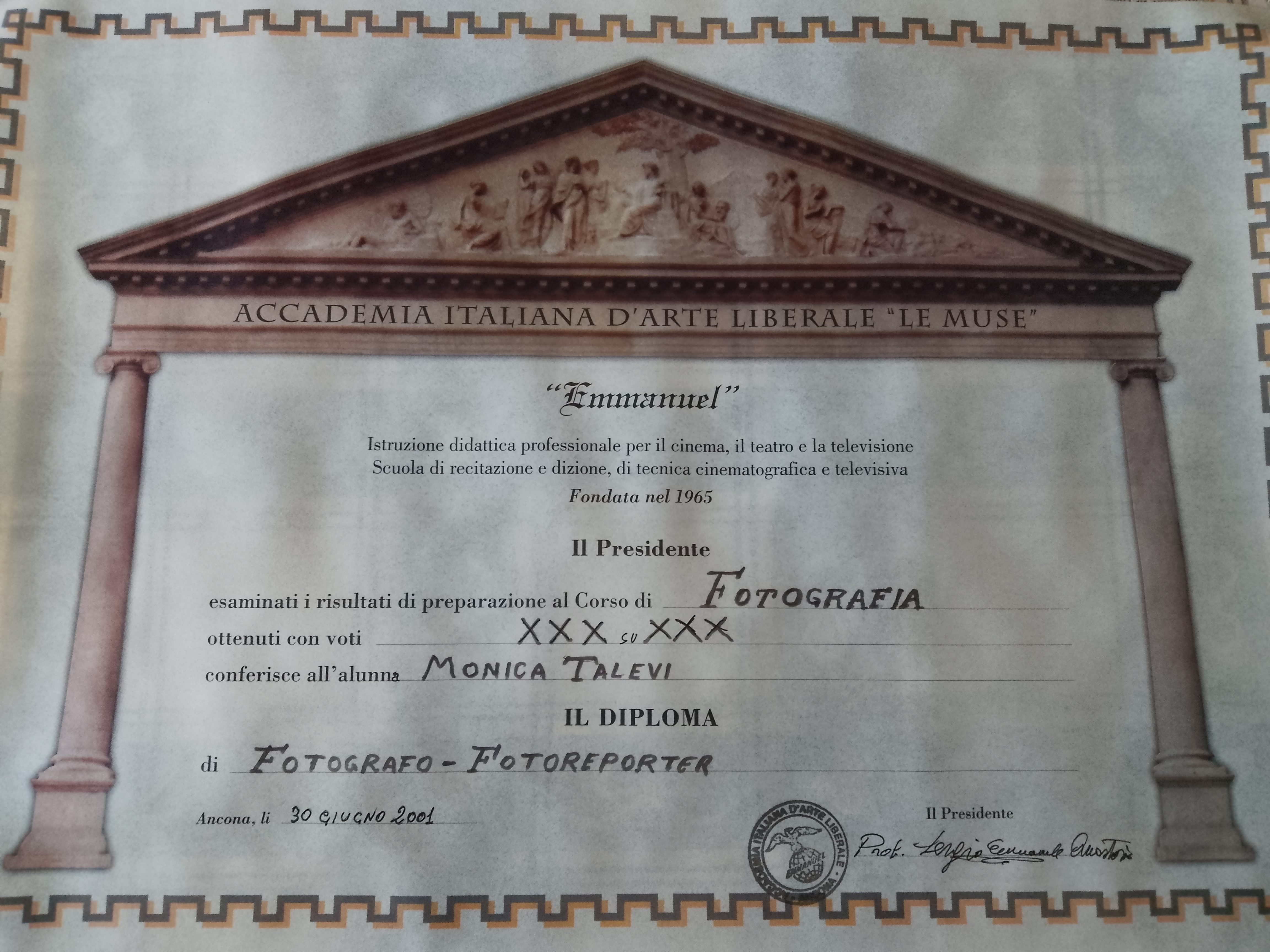 Diploma di Fotografia